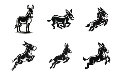 Fototapeta premium donkey logo icon design illustration