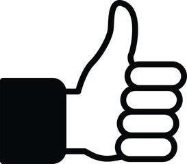 Obraz premium A thumbs up sign is shown in black and white