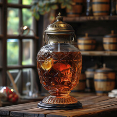 Serve Up Charm with a Decorative Beverage Dispenser Adding a Vintage Touch