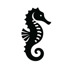 seahorse logo icon design illustration