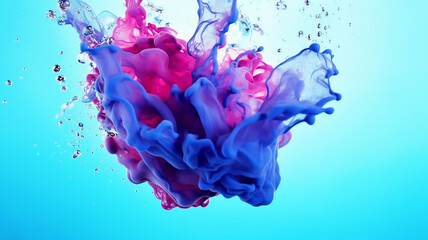 Ink drop in water background, Generative AI.