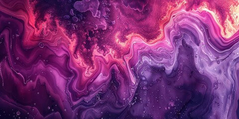 Obraz premium Swirling patterns of purple and pink marble ink textures form an exquisite abstract backdrop.