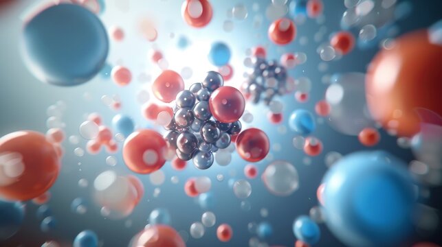 Visualize the inside of an atomic nucleus, with quarks and gluons interacting through the strong force, demonstrating quantum chromodynamics in action