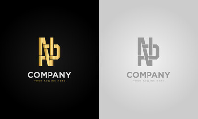 NP or PN initial logo concept monogram,logo template design,colors and text can be modified