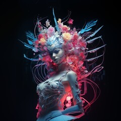 Surreal girl portrait