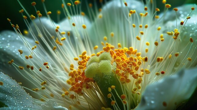 Pollination: The act of moving pollen from the anthers to the stigma of a flower, which triggers fertilization and results in seed production for plant reproduction.
