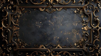 Vintage Ornate Patterned Frame with Classic Elegance and Seamless Background Concept