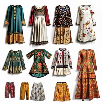 Diverse Collection of Traditional Indian Womens Clothing