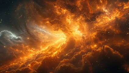 Fototapeta premium Cosmic Storm in a Starry Sky