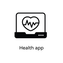 Health app vector icon