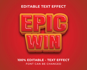 epic win 3d text effect and editable text effect