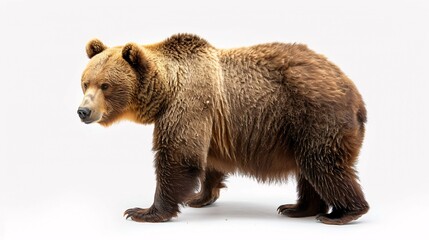 Obraz premium Lone bear on blank canvas.