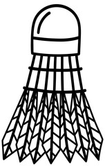 Badminton Shuttlecock Outline