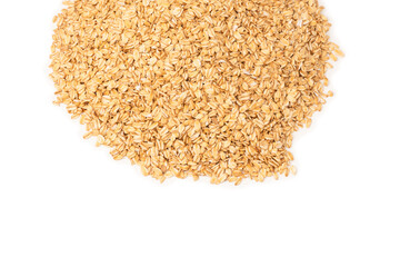 Oat-flakes isolated on a white background.