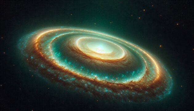 sombrero shaped galaxy in space - Powered by Adobe