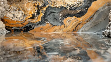 The reflective beauty of polished granite, showcasing its elegance and timeless appeal.