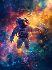 Astronaut Afloat - Elements of this Image Furnished