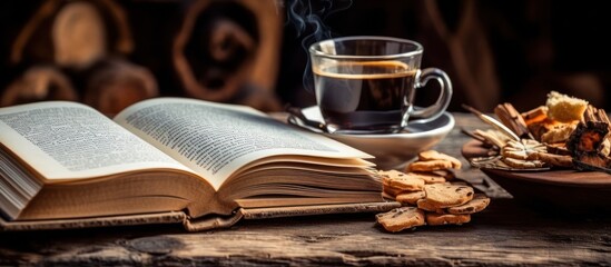 Coffee Break With a Book and Snacks