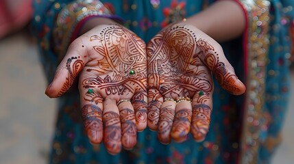 Mehndi designs on girls hands