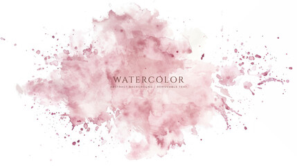 Abstract horizontal watercolor background. Hand drawn vector texture. Brush stroked painting pastel color watercolour