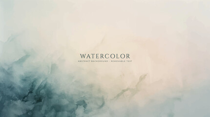 Abstract horizontal watercolor background. Hand drawn vector texture. Brush stroked painting pastel color watercolour