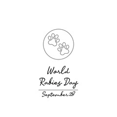 line art of World Rabies Day good for World Rabies Day celebrate. line art.