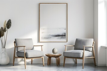 interior of a room with a chair