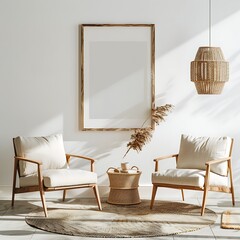 interior of a room with a chair