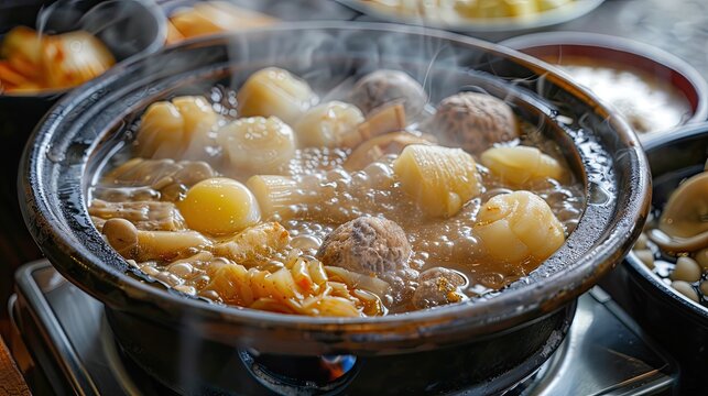 Korean oden and toppogi representative of street food