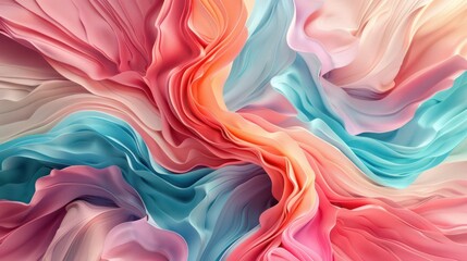 Obraz premium Vibrant Balloon Canyon Wonderland - Abstract Nature Art with Text Space, generative Ai