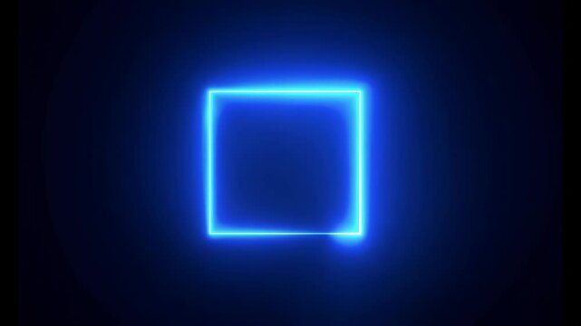 Blue Neon Square