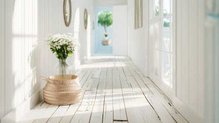 A hallway lined with antique mirrors creates a captivating sense of depth and perspective.