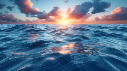 Scenic view of sunrise from the sea