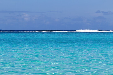 South Pacific Ocean Inside And Outside Coral Reef