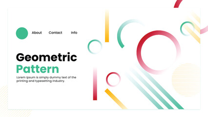 Circle Spectrum Colorful Concept for Web Sliders and Banners Vector Template

