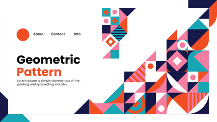 Fototapeta premium Geometric Gems Flat Geometric Shapes Idea for Web Elegance Vector