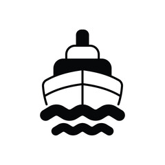 Ship icon design with white background stock illustration