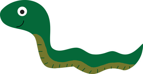 Naklejka premium green snake