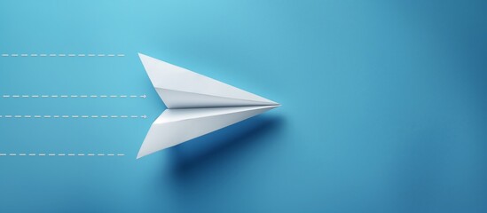 Fototapeta premium Origami paper plane, Business goal solution concept.