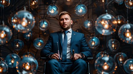 Obraz premium An entrepreneur with limited mobility using adaptive technology to manage social media marketing Stock Photo with copy space