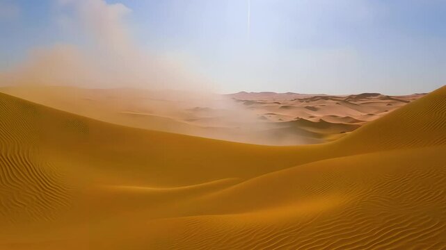 A wide angle desert view