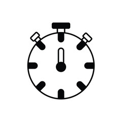 Time icon design with white background stock illustration