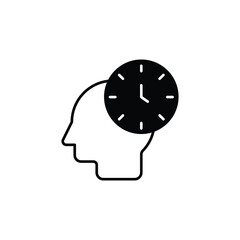 Time icon design with white background stock illustration