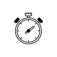 Timer icon design with white background stock illustration