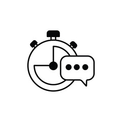 45 Seconds icon design with white background stock illustration