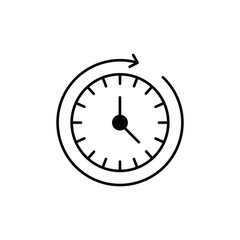 Time icon design with white background stock illustration