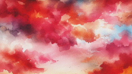 Fototapeta premium abstract watercolor background with red watercolor splashes