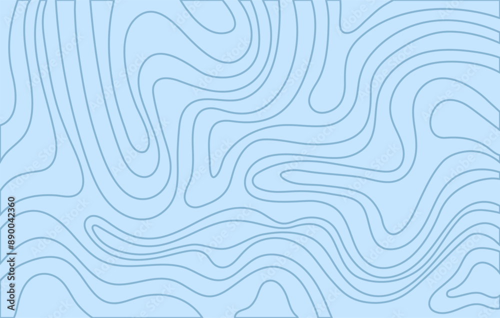 Aufkleber Abstract horizontal monochrome background with linear waves. Trendy vector illustration in style retro 60s, 70s.	Blue colors