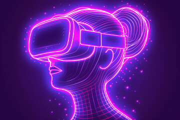 Virtual reality glasses. Imaginary worlds