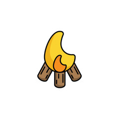 Firewood icon design with white background stock illustration